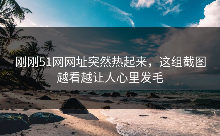刚刚51网网址突然热起来，这组截图越看越让人心里发毛